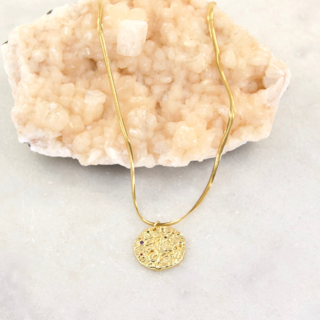 Capricorn Golden Age Zodiac Pendant