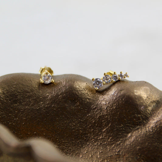 Celestial Asymmetrical Stud Earrings