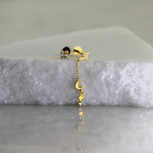 The Stars & Moon Celestial Earring