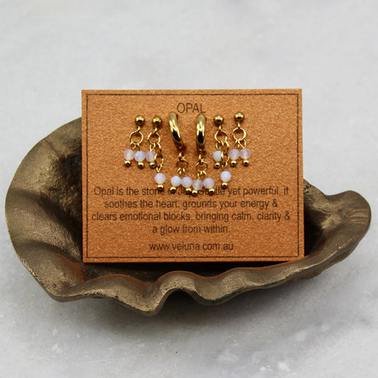 Golden Age Birthstone Drop Stud Earring