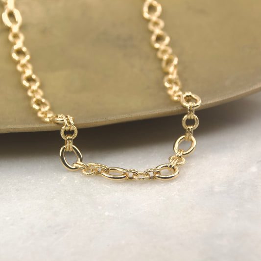 Illuminate Chunky Link Brass Necklace