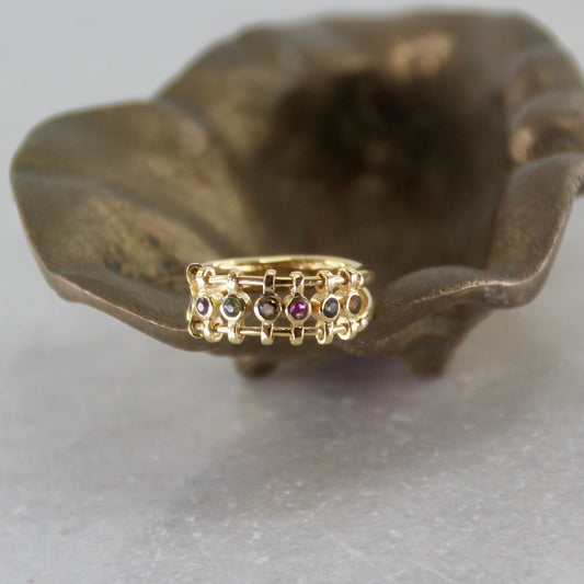 Divine Weaver Multi Tourmaline Ring
