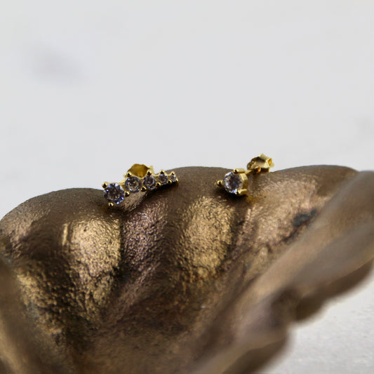 Celestial Asymmetrical Stud Earrings