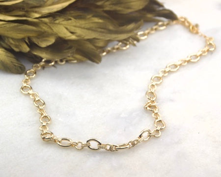 Illuminate Chunky Link Brass Necklace