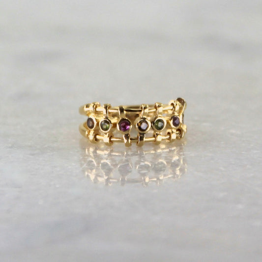 Divine Weaver Multi Tourmaline Ring