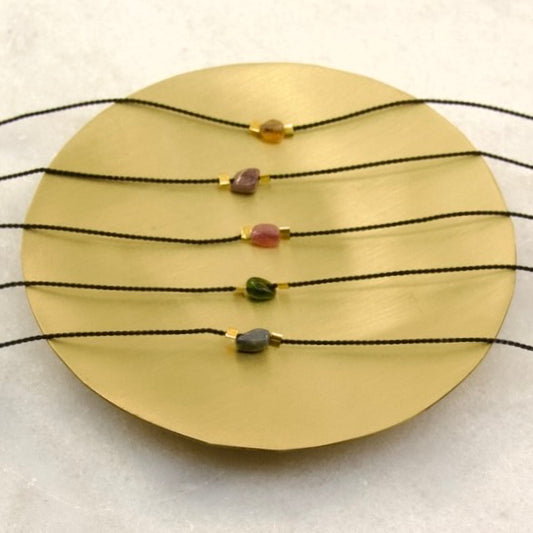Divine Treasures Tourmaline Thread Choker/Necklace