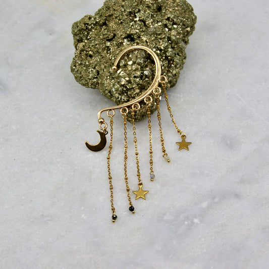 The Stars & Moon Ear Cuff