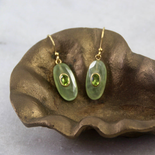 Sage's Secret Peridot & Prehnite Earring