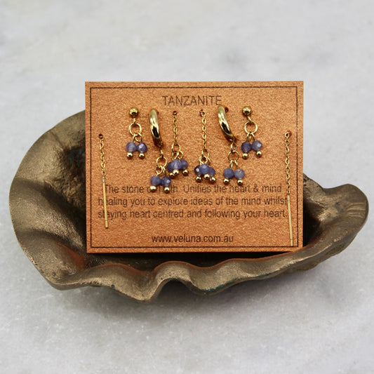 Golden Age Birthstone Thread Earring