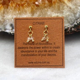 Golden Age Citrine Stud Earring