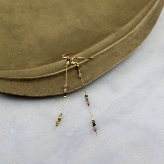 Wanderlust Tourmaline Chain Earring