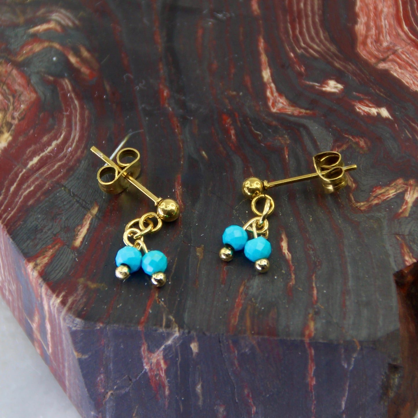 Golden Age Turquoise Stud Earring