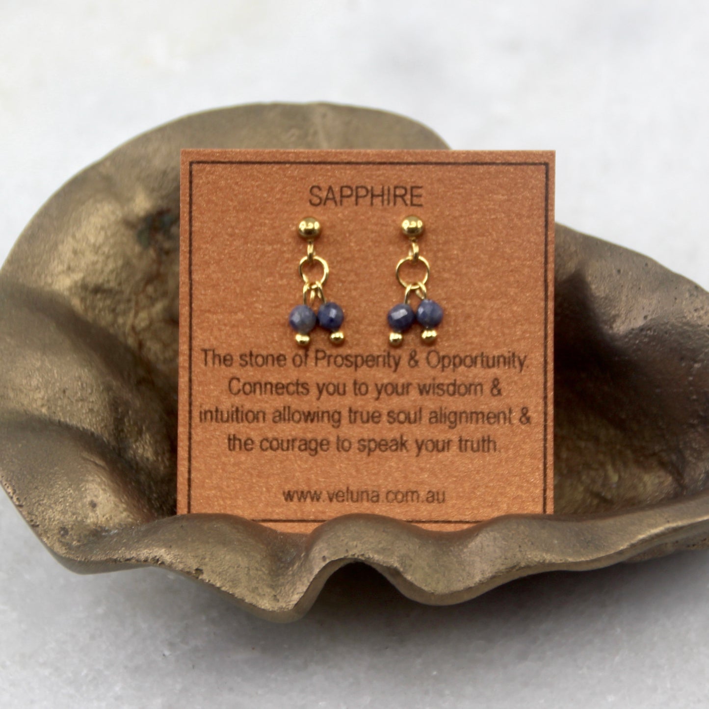 Golden Age Sapphire Stud Earring