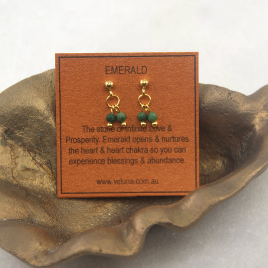 Golden Age Emerald Stud Earring