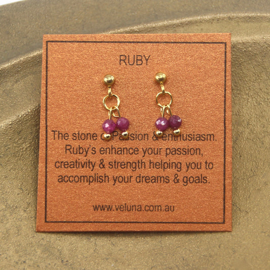Golden Age Ruby Stud Earring