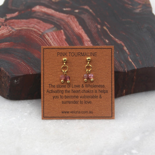 Golden Age Tourmaline Stud Earring