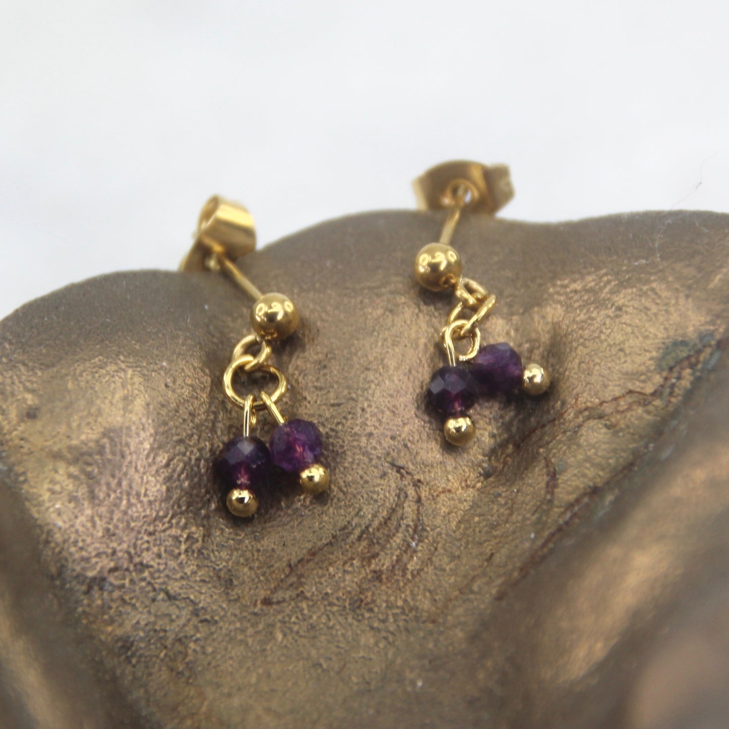 Golden Age Amethyst Stud Earring