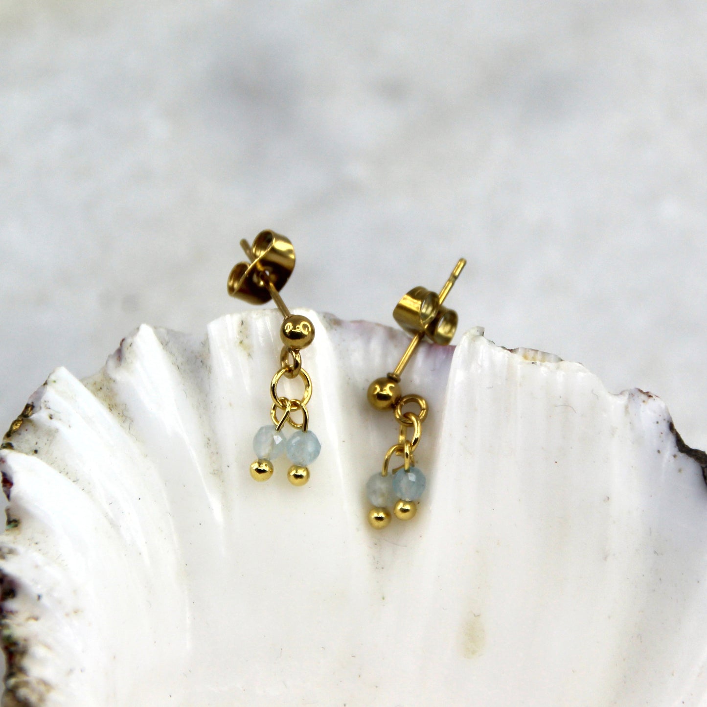 Golden Age Aquamarine Stud Earring
