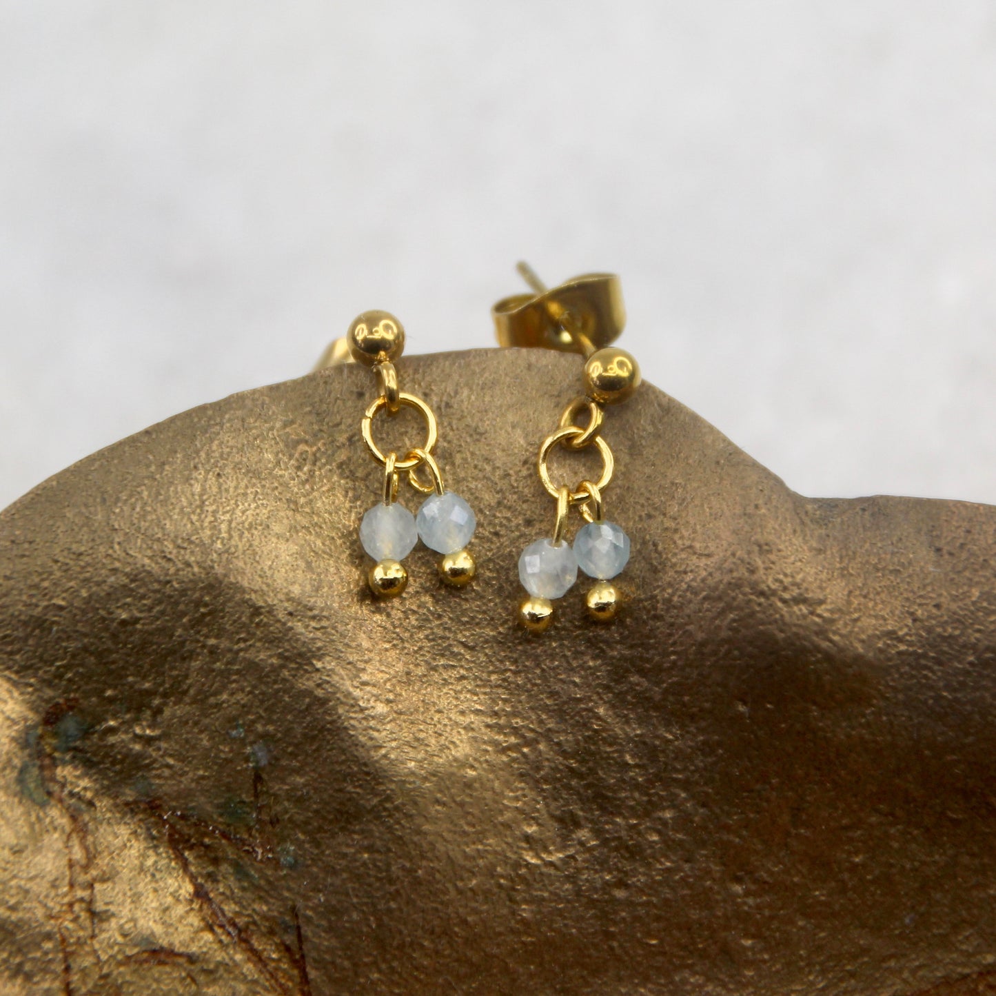 Golden Age Aquamarine Stud Earring