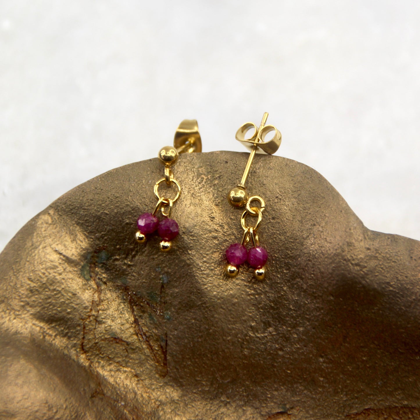 Golden Age Ruby Stud Earring