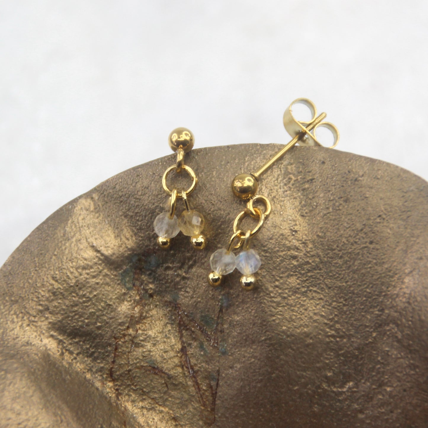 Golden Age Citrine Stud Earring