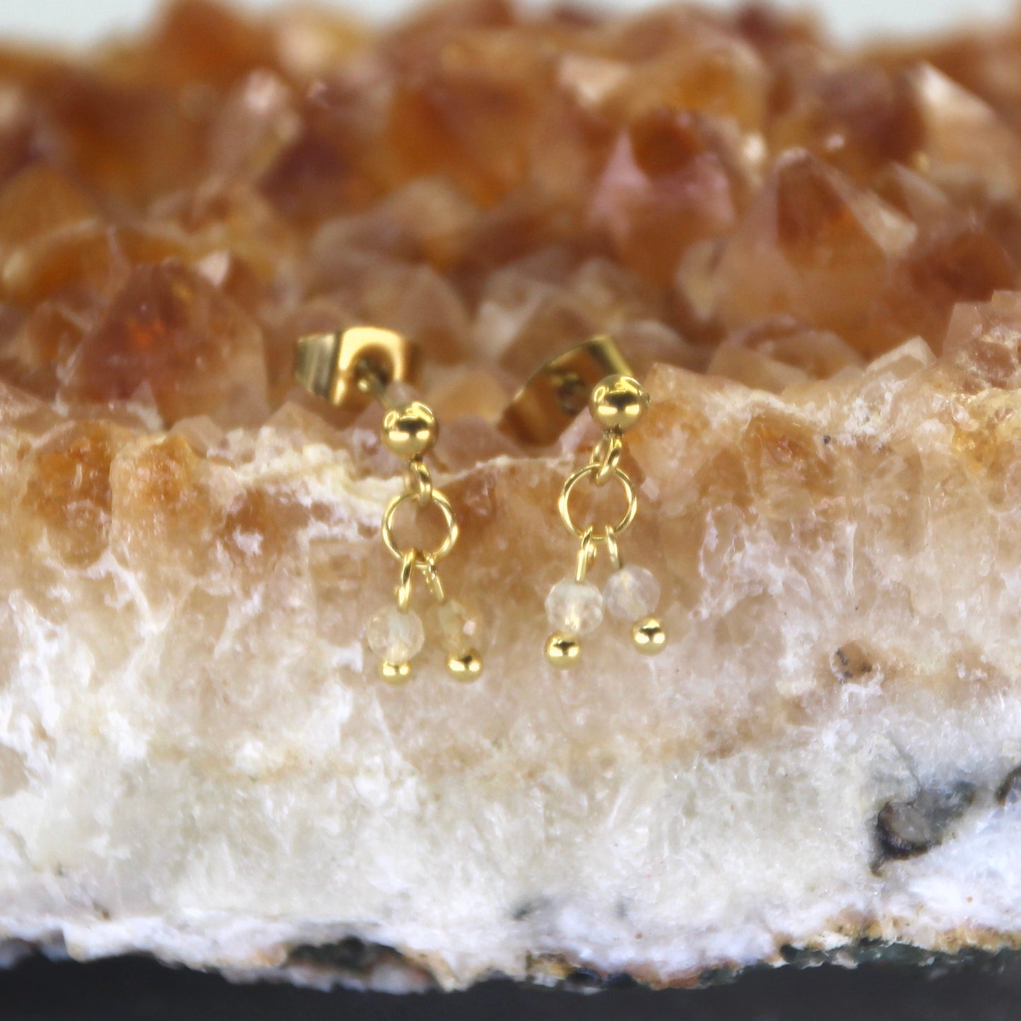 Golden Age Citrine Stud Earring