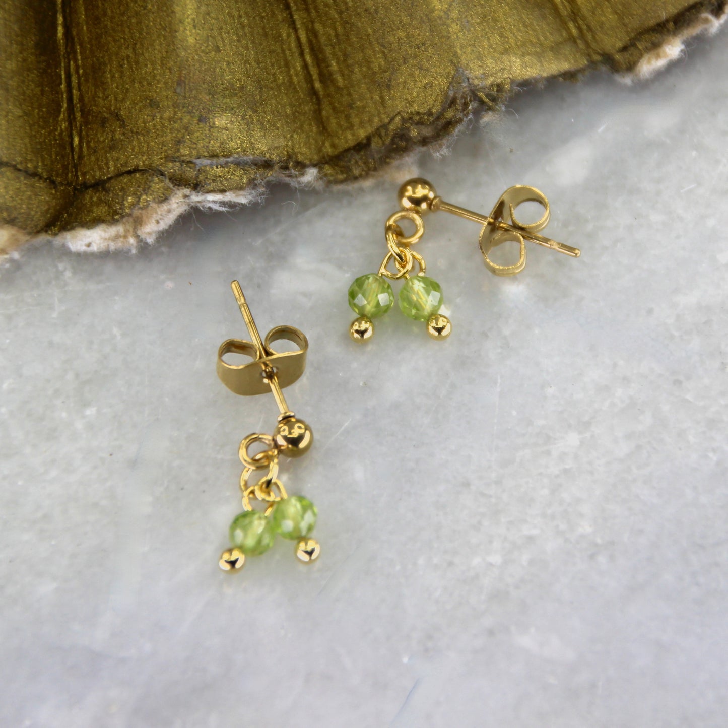 Golden Age Peridot Stud Earring