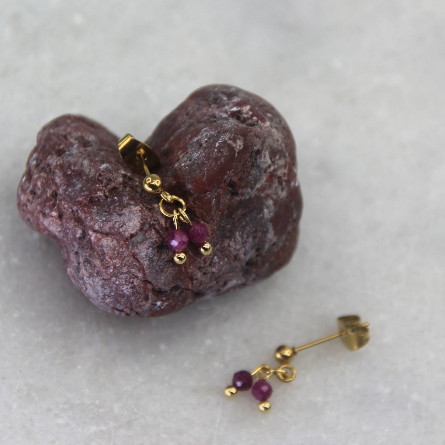 Golden Age Ruby Stud Earring
