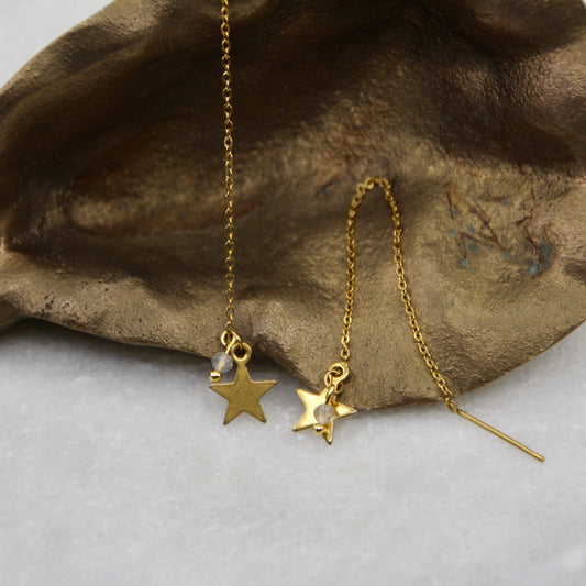The Stars & Moon Thread Earring