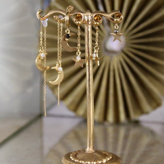 The Stars & Moon Thread Earring