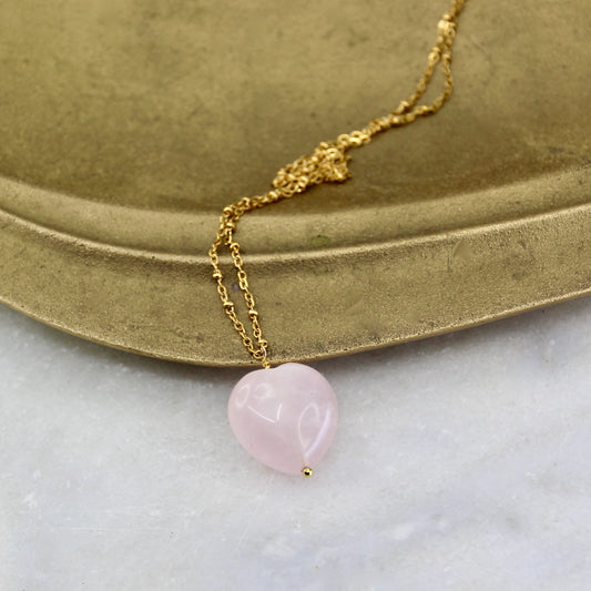 Siren's Song Rose Quartz Heart Pendant