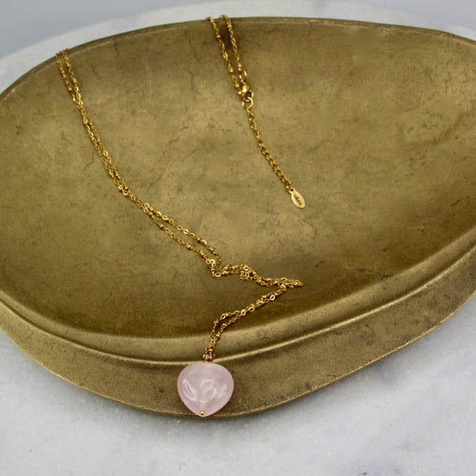 Siren's Song Rose Quartz Heart Pendant