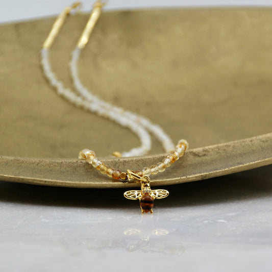 Mystic Melody Charm Bee Necklace
