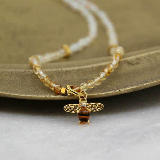 Mystic Melody Charm Bee Necklace