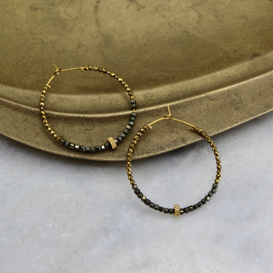 Moon Musings Gemstone Hoop