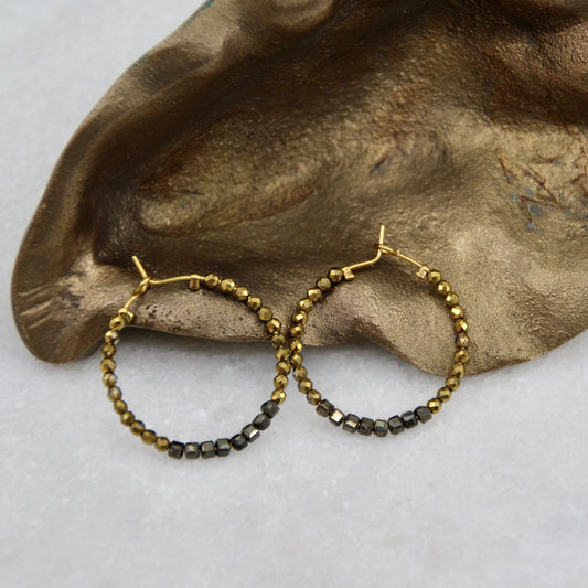 Moon Musings Gemstone Hoop