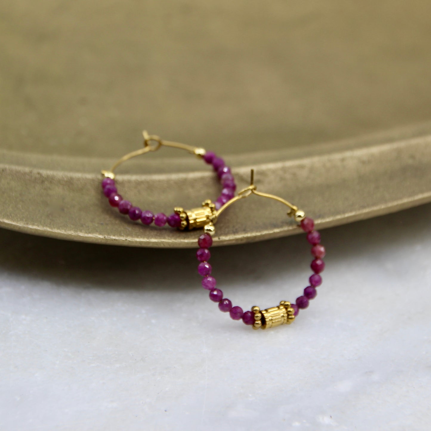 Lady of the Stars Gemstone Hoop