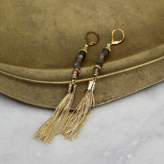 Jupiter’s Muse Tassle Chain Earring