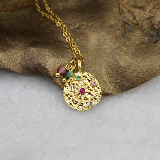 Pocket Full of Stardust Wheel of Fortune Pendant