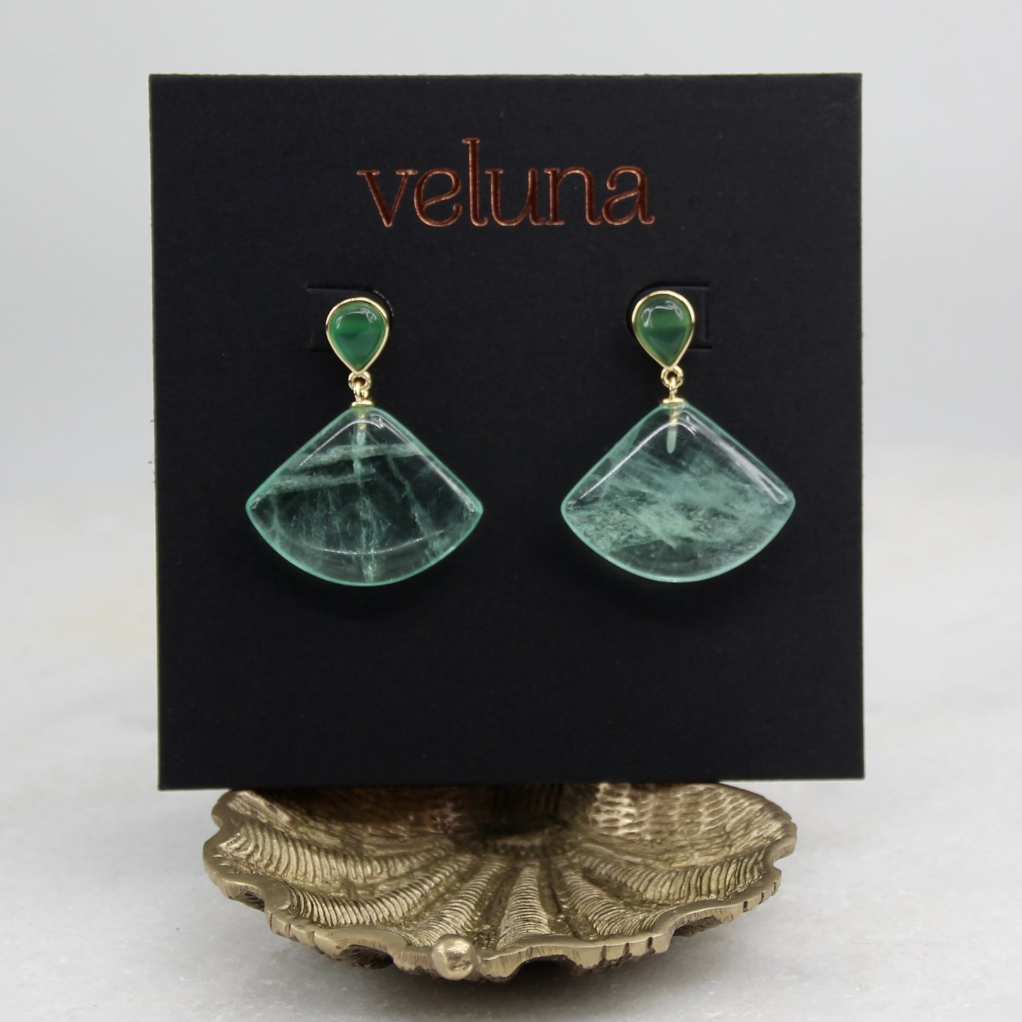 Venus Rising Gemstone Fan Drop Earring