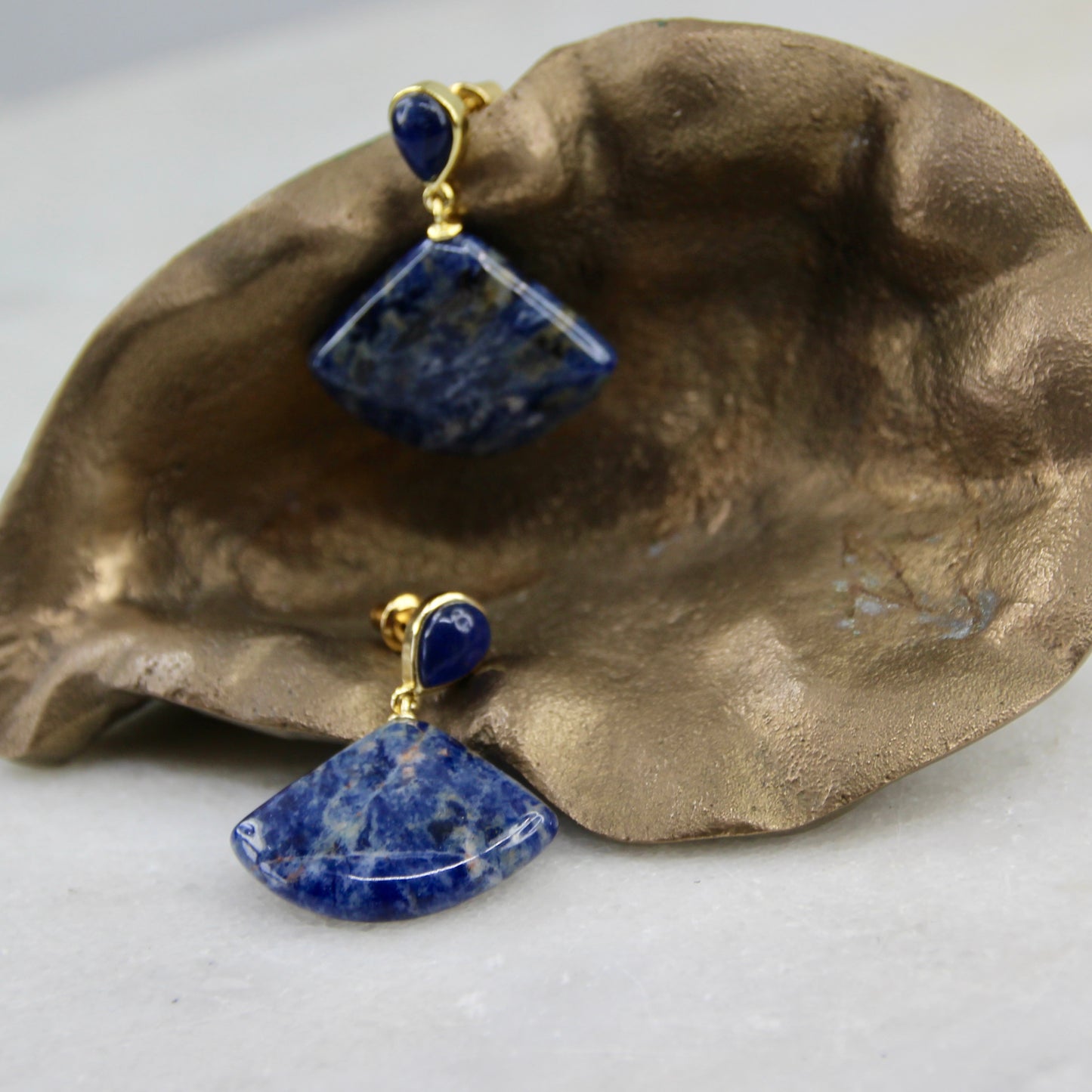 Venus Rising Gemstone Fan Drop Earring