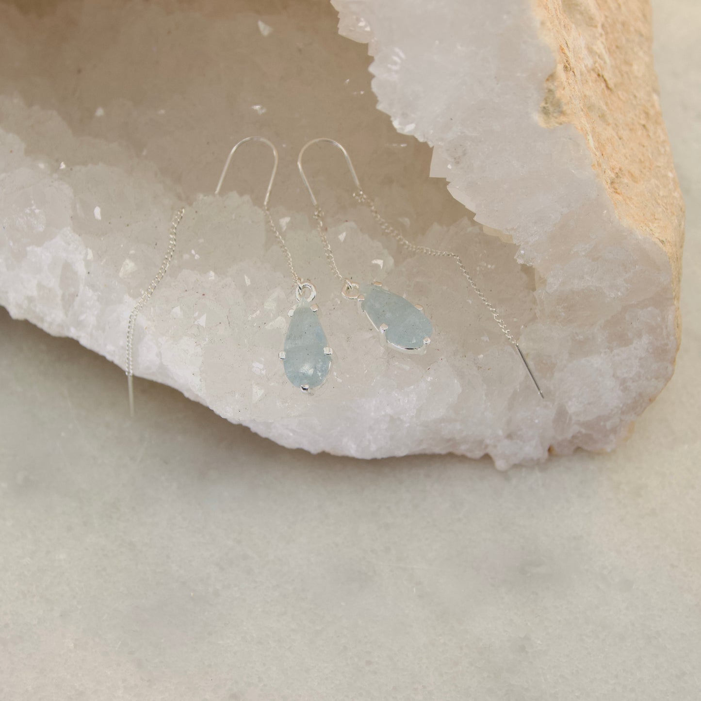Golden Age Tear Drop Thread & Bar Earring