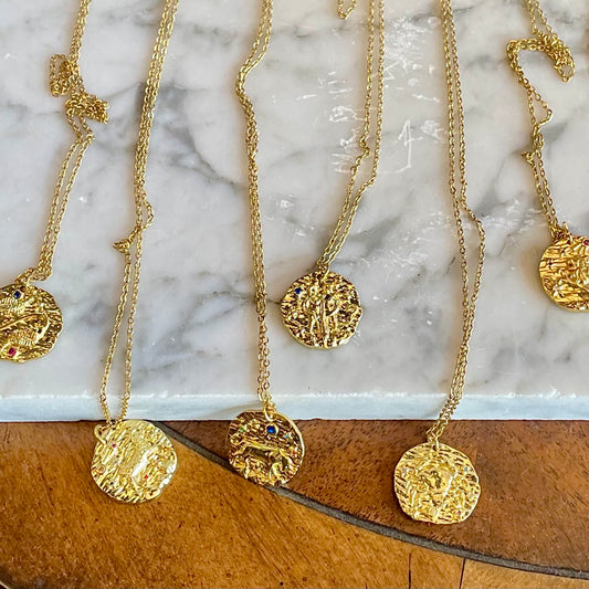 Gems of a Golden Age Zodiac Pendant