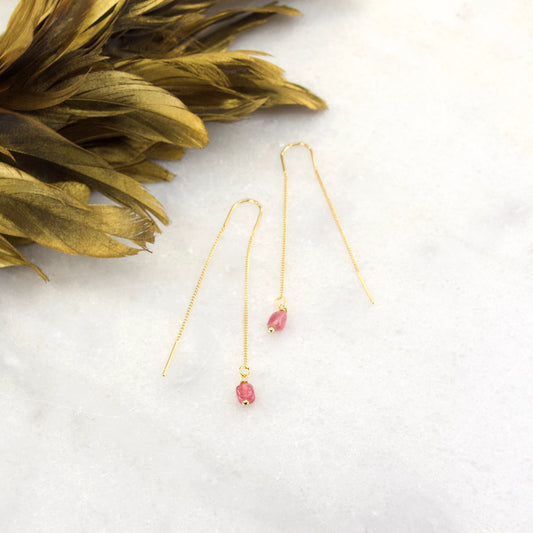 Divine Treasures Tourmaline Threader Earring