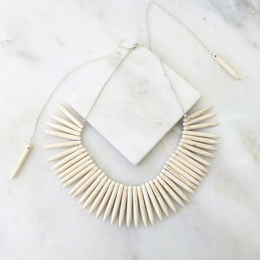 Journey Within Howlite Statement Choker Neckpiece
