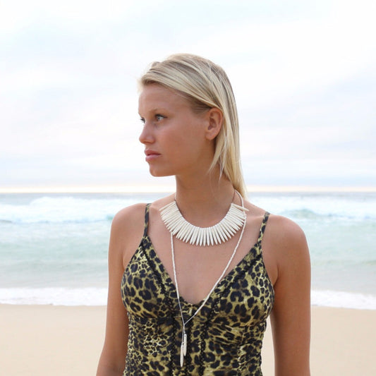 Journey Within Howlite Statement Choker Neckpiece