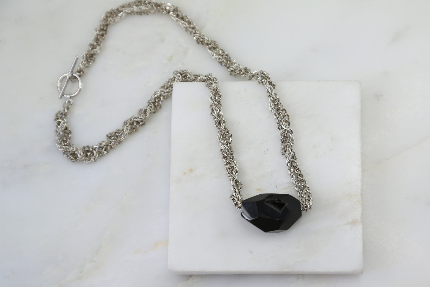Pharaoh's Druzy Agate w Quartz Necklace