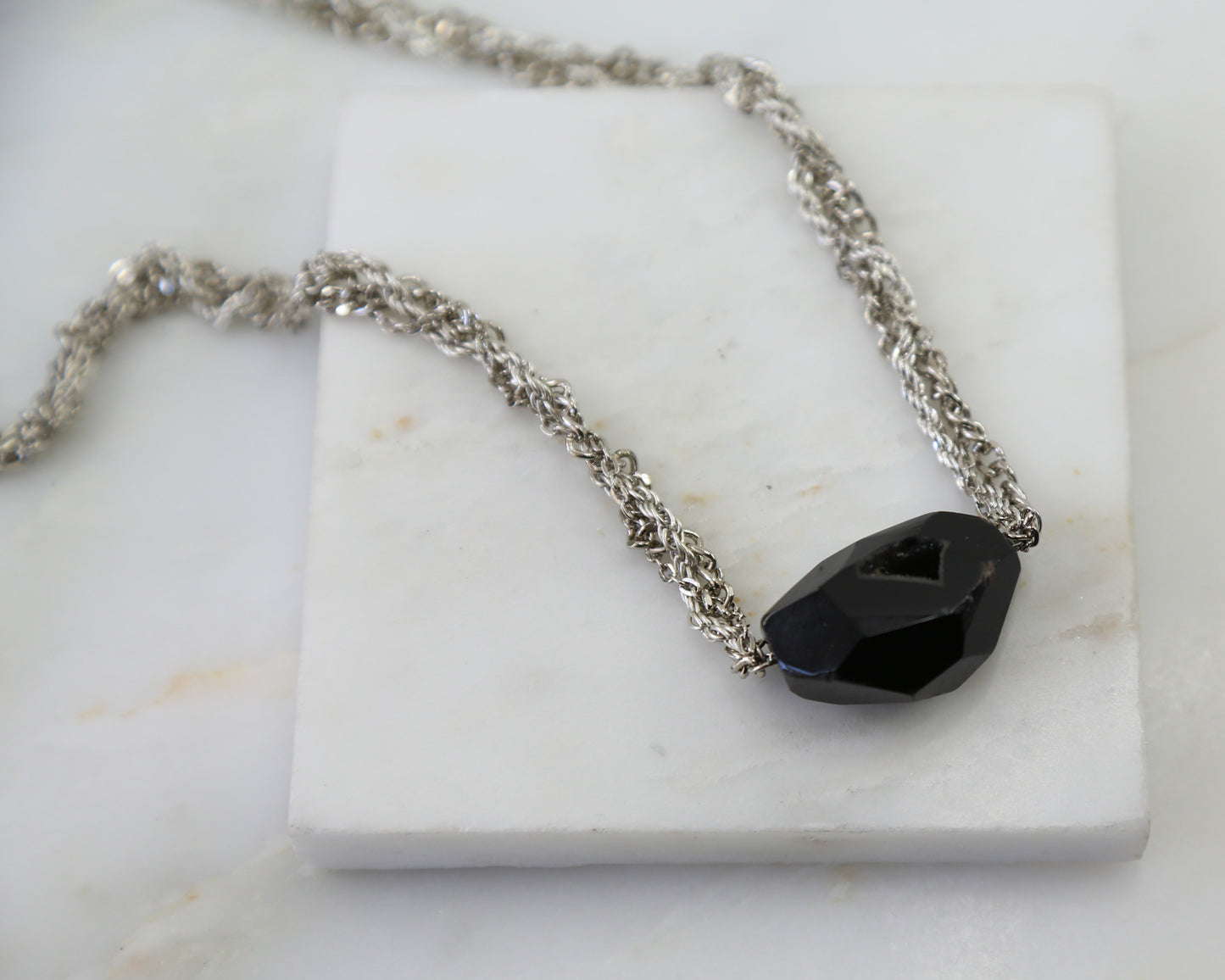 Pharaoh's Druzy Agate w Quartz Necklace
