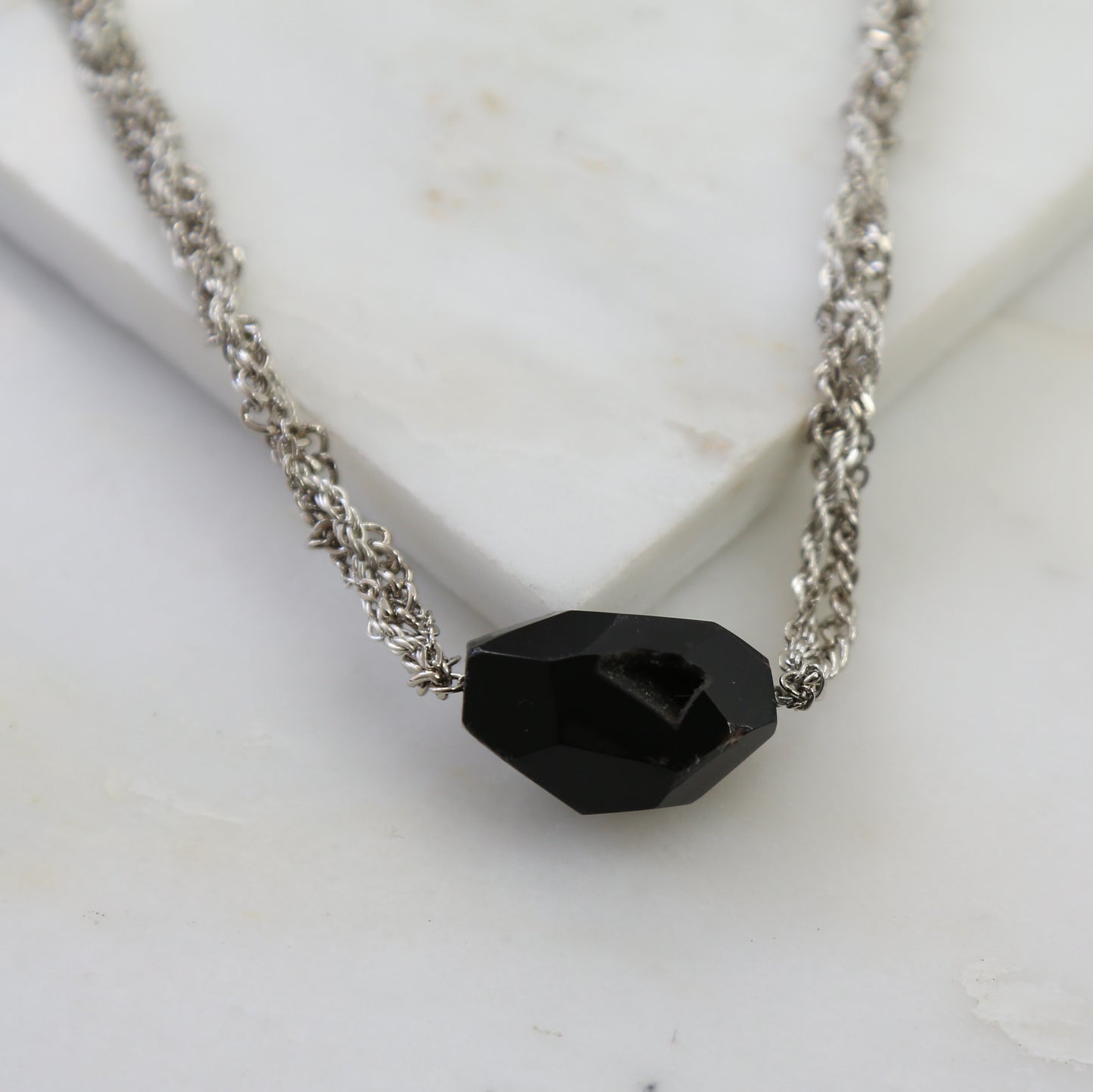 Pharaoh's Druzy Agate w Quartz Necklace