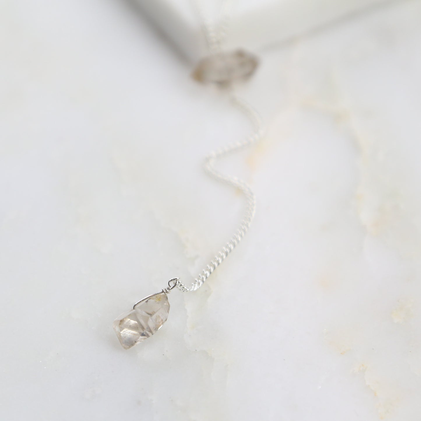 Portal of Light Herkimer Diamond Lariat Necklace
